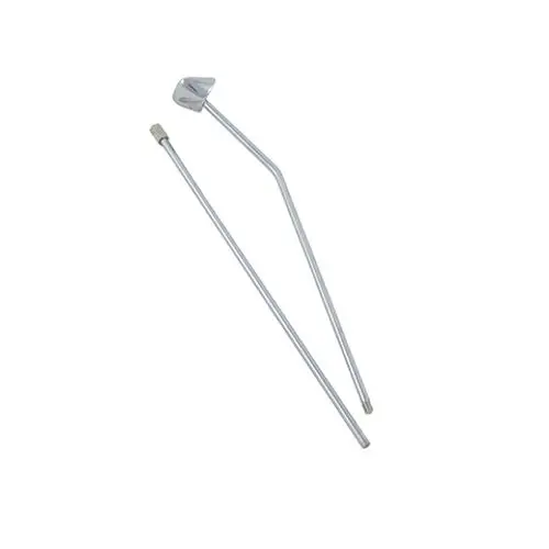 Ersatzteil von Kludi, bestehend aus zwei verchromten Stangen. Eine Stange hat einen gebogenen Kopf und die andere ist geradlinig. Ideal für Sanitärinstallationen.
